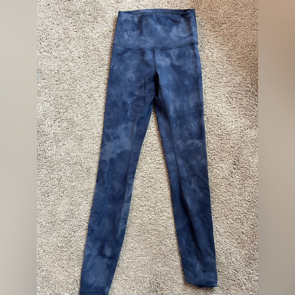 lululemon navy tie dye leggings
